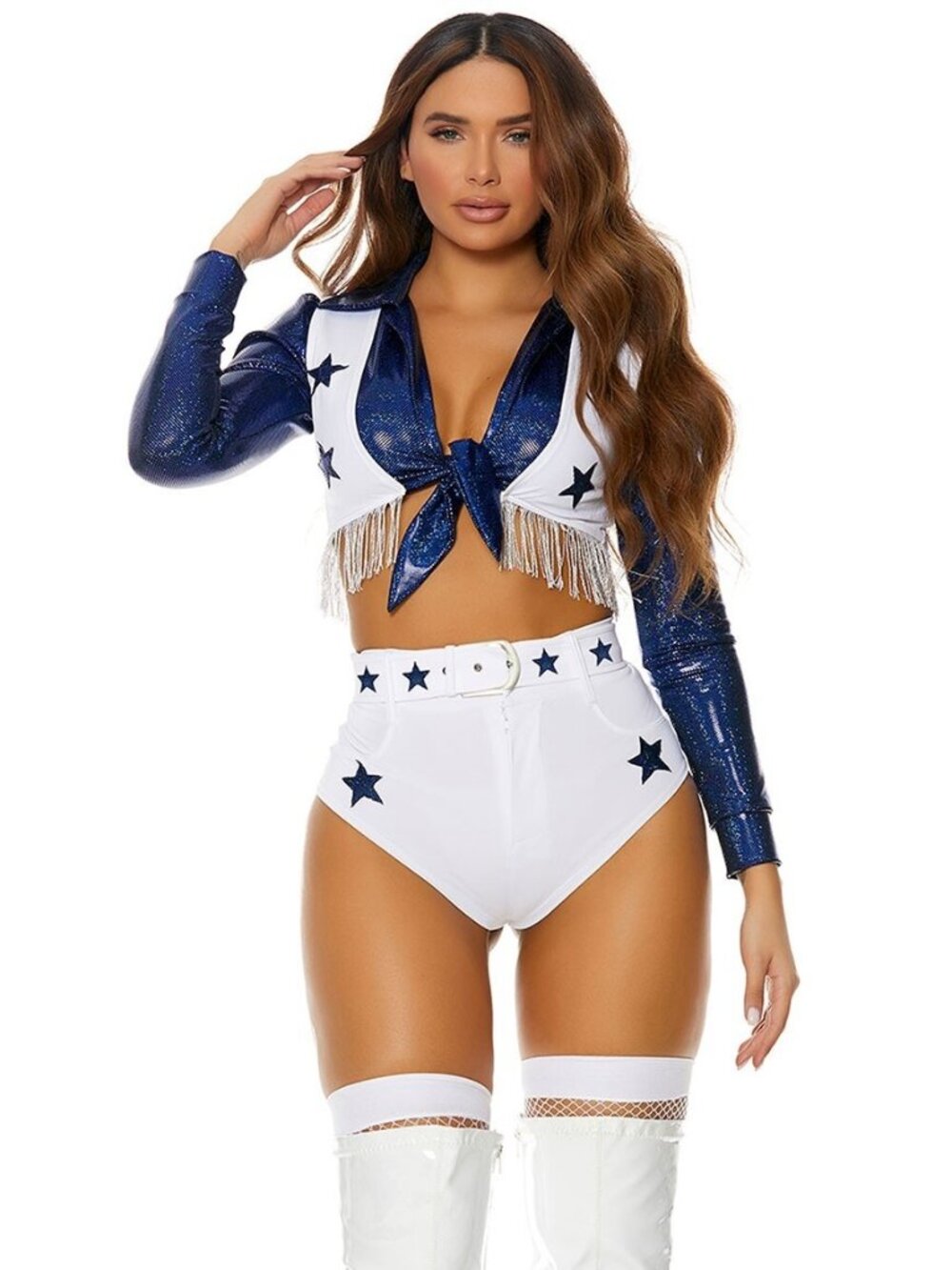 NWT Seeing Stars Cheerleader Costume SZ S/M Halloween Role Play Retails $71